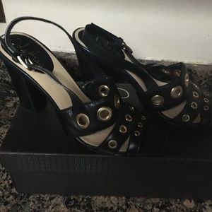 Coachella Y2K Cole haan NIKE AIR high heeled sandals Whitney gold grommets